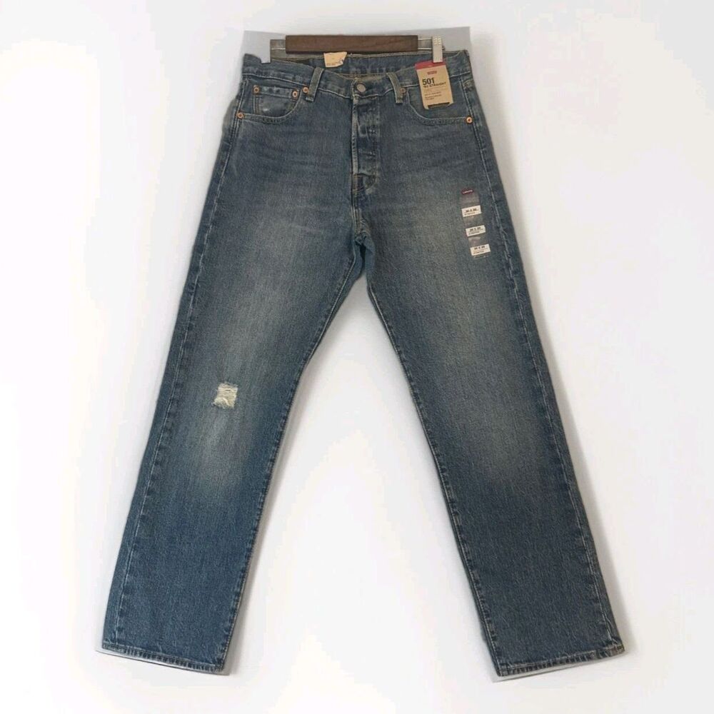 Levi’s 501 1993' Straight NEW with tags 30x30 Stretch Distressed Blue jeans